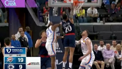 网上赌场百家乐-霍姆格伦三分投进已经拿到10分，雷霆开局19-9打停快船